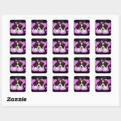 STICKER CARRÉ CHIEN SAINT-BERNARD (Feuille)