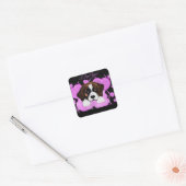 STICKER CARRÉ CHIEN SAINT-BERNARD (Enveloppe)