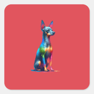 Sticker Carré Chien Xoloitzcuintli