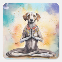 Chien Yoga Aquarelle