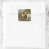 Sticker Carré Chiens de chasse (par Carlo Ademollo) (Sac)