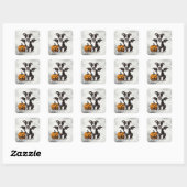Sticker Carré Chiens de Halloween (Feuille)