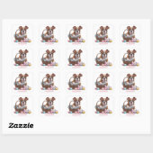 Sticker Carré Chiens de Pâques (Feuille)