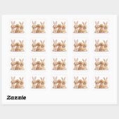Sticker Carré Chiens de Pâques Goldendoodle (Feuille)