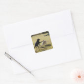 Sticker Carré Chiens jouant (Enveloppe)