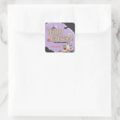 Sticker Carré Chiens mignons Trick ou traiter les invitations Ha (Sac)