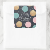 Sticker Carré Chiffres de fête modernes Noël neigeux (Sac)