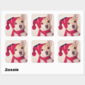 Sticker Carré Chihuahua (Feuille)