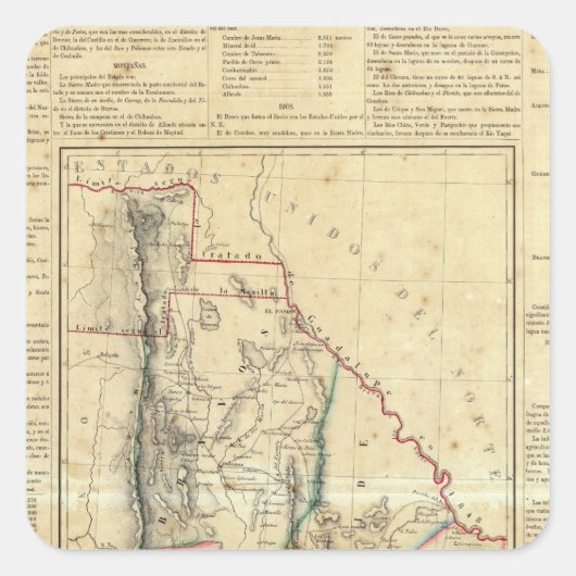 Sticker Carré Chihuahua, Mexique (Devant)