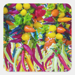 Sticker Carré Chili Vegetables Photo