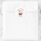 Sticker Carré Chillin' Noël Chocolat chaud et pain d'épices (Sac)