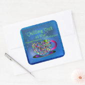 Sticker Carré Chilling Out au café MoonDreams (Enveloppe)