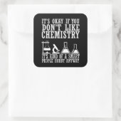 Sticker Carré Chimie de sarcasme Guillemets chimistes (Sac)
