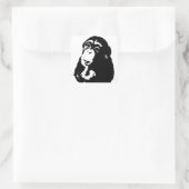 Sticker Carré Chimpanzé Pop Art Thinking (Sac)
