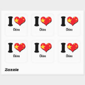 Sticker Carré Chine (Feuille)