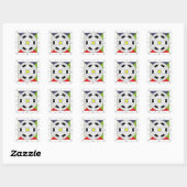 Sticker Carré Chine 24 Cardinal Directional Compass (Feuille)