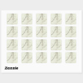 Sticker Carré Chine 4 (Feuille)