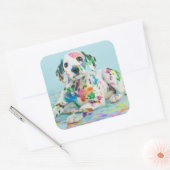 Sticker Carré Chiot dalmate (Enveloppe)
