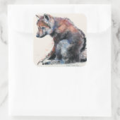 Sticker Carré Chiot de loup polonais 2001 (Sac)