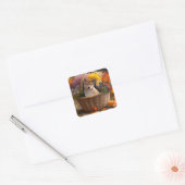 Sticker Carré Chiot de Shiba Inu (Enveloppe)