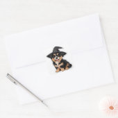 Sticker Carré Chiot d'Halloween (Enveloppe)