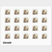 Sticker Carré Chiot et chaton (Feuille)