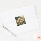 Sticker Carré Chiot Et Kitten (Enveloppe)