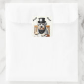 Sticker Carré Chiot Goldendoodle Mignon (Sac)