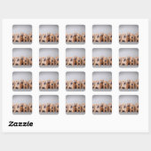 Sticker Carré Chiots chinois Shar Pei (Feuille)