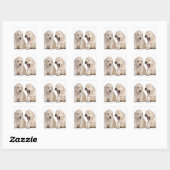 Sticker Carré Chiots Golden Retriever (4 semaines) (Feuille)
