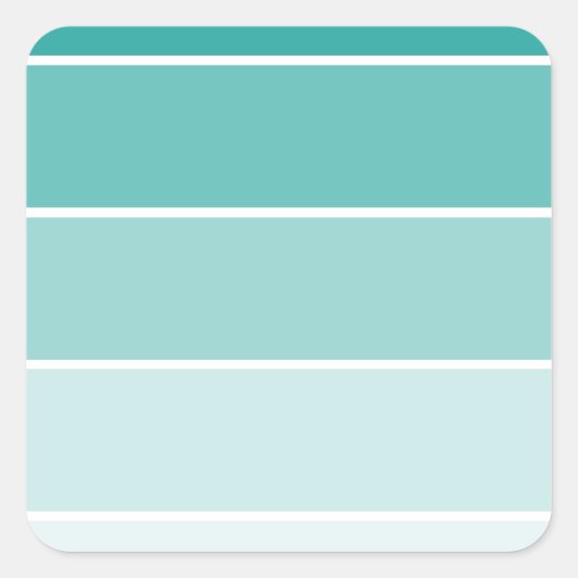 Sticker Carré Chip bleu turquoise (Devant)