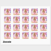 Sticker Carré Chipmunk Plum Fairy (Feuille)