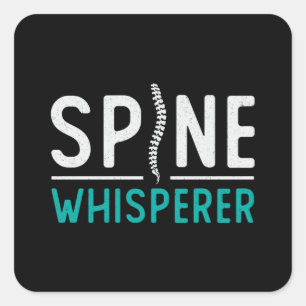 Sticker Carré Chiropractor Spine Whisperer Chiro Chiropratique