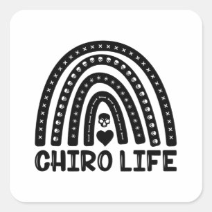 Sticker Carré Chiropraticien de la chiropratique de la chiroprat