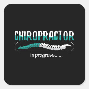 Sticker Carré Chiropratique Chiropraticien En Cours Chiro Spine