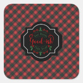 Sticker Carré Chisholm Modern Scottish Tartan Christmas (Devant)
