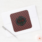 Sticker Carré Chisholm Modern Scottish Tartan Christmas (Enveloppe)