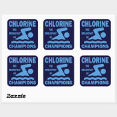 Sticker Carré Chlorine Le petit déjeuner des champions (Feuille)