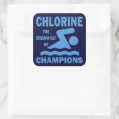 Sticker Carré Chlorine Le petit déjeuner des champions (Sac)