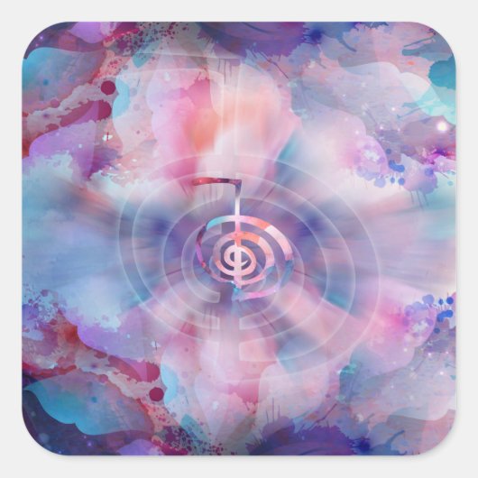 Sticker Carré Cho Ku Rei - Aquarelle douce (Devant)