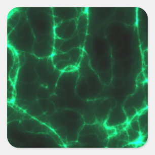 Sticker Carré Choc électrique en vert foncé