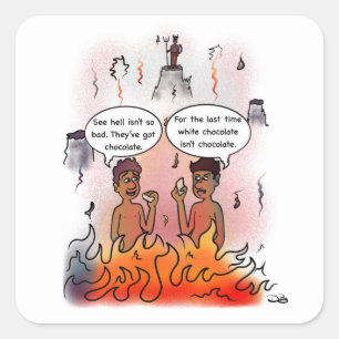 Sticker Carré Chocolat blanc