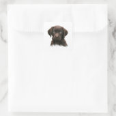 Sticker Carré Chocolat Labrador (Sac)