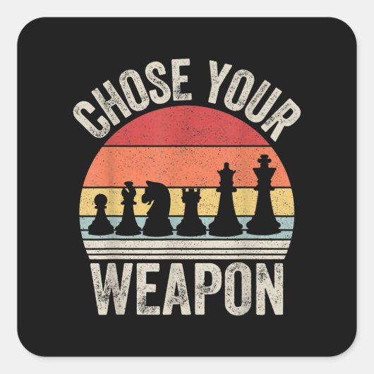 Sticker Carré Choose Your Weapon (Devant)