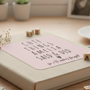 Sticker Carré Choses mignonnes que mes enfants disent Souvenirs 