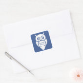 Sticker Carré Chouette blanche (Enveloppe)