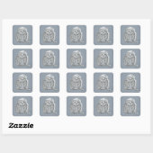 Sticker Carré Chouette endormie (Feuille)