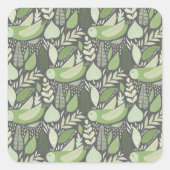 Sticker Carré Chouette Et Nature (Devant)