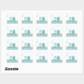 Sticker Carré Chouettes (Feuille)