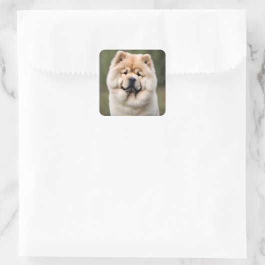 Sticker Carré Chow Chow (Sac)